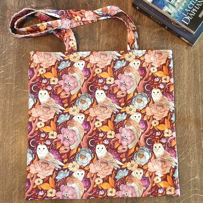 Totebag Chouettes Fleuries
